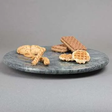 Elegant Creative Home Natural Green Marble Lazy Susan 12 Inch