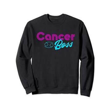 Womens Cancer Zodiac Boss Entrepreneur Birthday Sweatshirt
