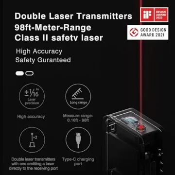 HOTO 98ft Laser Measure Tool with OLED Display