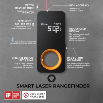 HOTO 98ft Laser Measure Tool with OLED Display