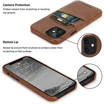 TENDLIN iPhone 12 Case/iPhone 12 Pro Leather Wallet Case with Card Slot Compatible with iPhone 12 and iPhone 12 Pro (Brown)