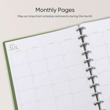 Cabbrix Planner 2025 Weekly Planner 8.5" x 11", Dated from Now to 2025 June Disc-bound Daily Monthly...