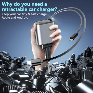 Retractable Car Charger 4 in 1 Fast Charging Solution