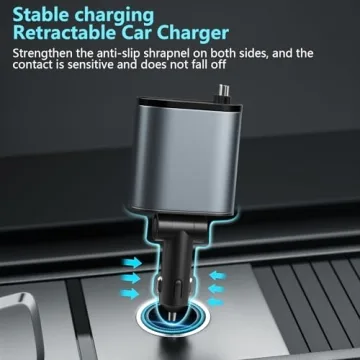 Retractable Car Charger 4 in 1 Fast Charging Solution