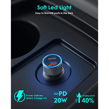 iPhone Car Charger,USB C Fast Car Charger[Apple MFi Certified] Apple Car Charging 38W Dual Port Car Charger Cigarette Lighter Adapter 2x3ft PD&QC 3.0 Lightning Cable for iPhone 14/13/12 Pro/11/Airpods