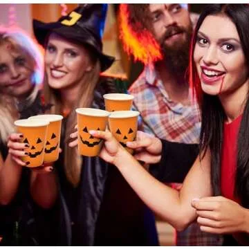 Gift Boutique 50 Halloween Disposable Cups Jack O Lantern 9oz
