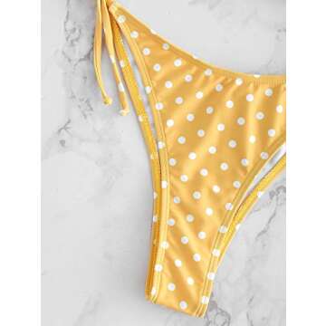 ZAFUL Women's Stylish Tie Dye Polka Dot Bikini Set