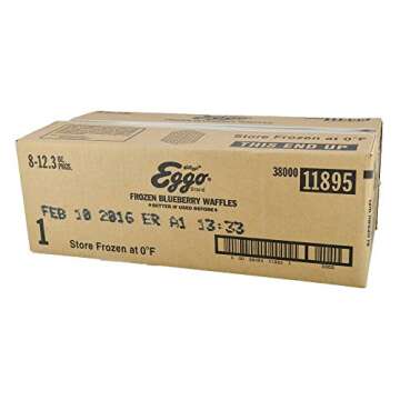 Kelloggs Eggo Blueberry Waffle, 12.3 Ounce - 8 per case.