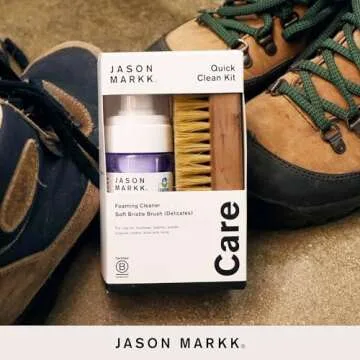 Jason Markk Quick Clean Kit, Shoe Cleaner, 2-Piece Set, Ready-To-Use Foam & Delicates Brush, Sneaker...