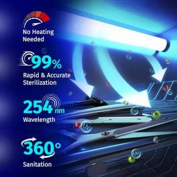 JJ CARE UV Sterilizer 8 Liter Capacity, UV Light 99% Sterilization Killing Efficiency, LED Timer UV Sterilizer Cabinet for Salon, Spa, Office and At Home Use, Professional Tabletop UV Sterilizer,