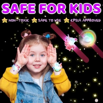 TZIXBOI Unicorn Slap Bracelets for Kids Party Favors