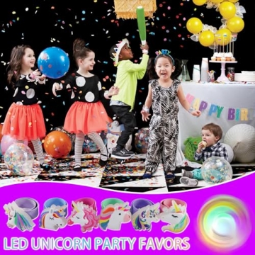 TZIXBOI Unicorn Slap Bracelets for Kids Party Favors