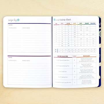 Erin Condren Designer Petite Planner - 28 Page Paperback Meal Planner and Food Journal with Weekly Meal Planner, Festive Sticker Sheet, and Price Tracking