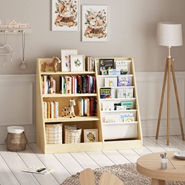 HedoAjim Kids Bookshelf – Stylish 4 Tier Book Rack