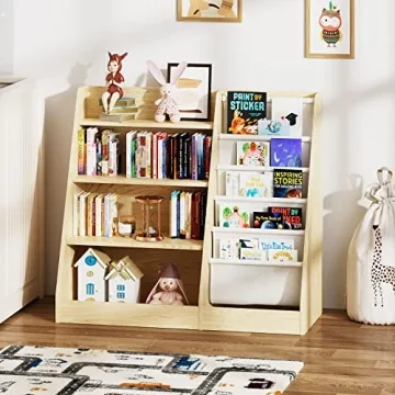 HedoAjim Kids Bookshelf – Stylish 4 Tier Book Rack