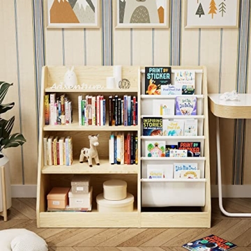 HedoAjim Kids Bookshelf – Stylish 4 Tier Book Rack
