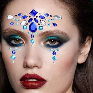 Timoo Rhinestone Face Jewelry Stickers for Sparkly Looks