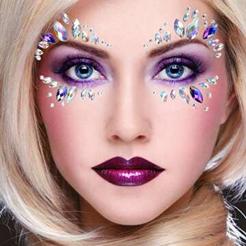 Timoo Rhinestone Face Jewelry Stickers for Sparkly Looks