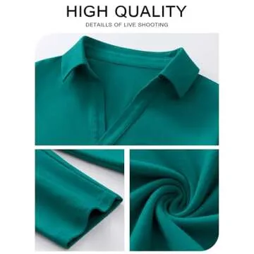 Stylish ANRABESS Women Long Sleeve Polo Shirt
