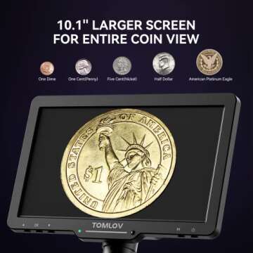 TOMLOV DM501 HDMI Digital Microscope with 10.1" Screen