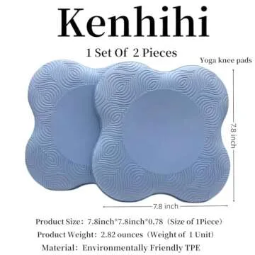 Kenhihi Yoga Knee Pads (Set of 2) - Yoga Props and Accessories for Women/Men Cushions Knees and Elbo...