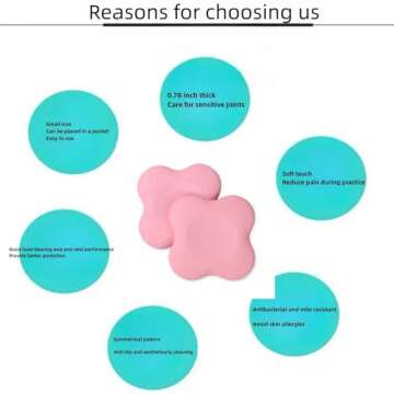 Kenhihi Yoga Knee Pads (Set of 2) - Yoga Props and Accessories for Women/Men Cushions Knees and Elbows for Fitness, Travel, Meditation, Kneeling, Balance, Floor, Pilates (Blue)