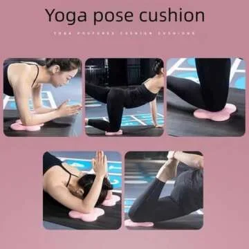 Kenhihi Yoga Knee Pads (Set of 2) - Yoga Props and Accessories for Women/Men Cushions Knees and Elbows for Fitness, Travel, Meditation, Kneeling, Balance, Floor, Pilates (Blue)