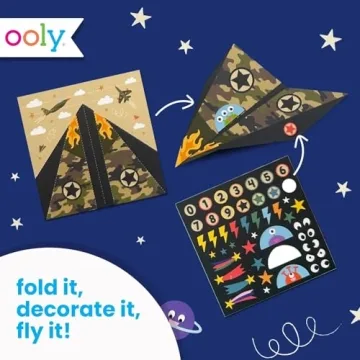 Ooly DIY Paper Airplane Craft Kit for Kids Summer Activities
