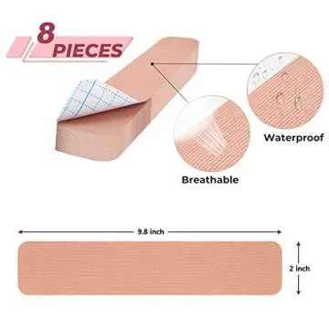 8 PCS Breast Lift Tape for A-E Cup Large Breast, Breathable Boobytape for All Clothing Fabric Dress ...
