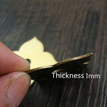 dophee 1pc 1.89"x1.69" Vintage Brass Farmhouse Style Hardware Drawer Pull Cabinet Handle Door Ring with Screws, Brass