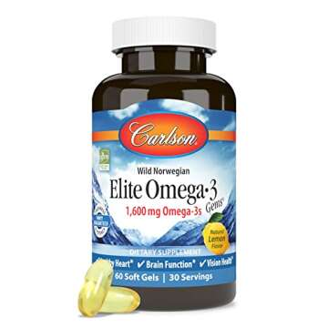 Carlson Elite Omega-3 Gems - 1600 mg Omega-3 Softgels