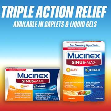 Mucinex Sinus-Max Day & Night Relief Caplets - 20ct