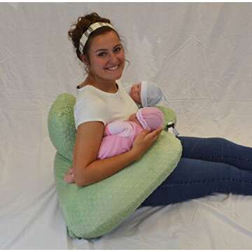 Twin Z Pillow Green - The Ultimate 6 in 1 Support Pillow