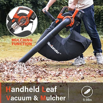 MAXLANDER Cordless Leaf Blower & Vacuum 3-in-1 Tool