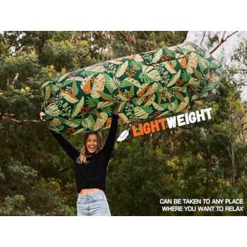 WEKAPO Inflatable Couch Air Lounger Chair - Camping & Beach Accessories, Portable Blow up Sofa for Hiking, Lawn, Indoor/Outdoor Movies & Music Festivals. Lightweight and Easy to Set Up Air Hammock