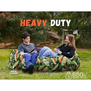 WEKAPO Inflatable Couch Air Lounger Chair - Camping & Beach Accessories, Portable Blow up Sofa for Hiking, Lawn, Indoor/Outdoor Movies & Music Festivals. Lightweight and Easy to Set Up Air Hammock