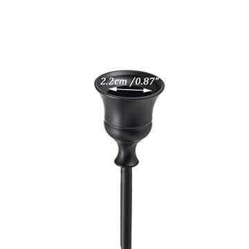 Romadedi Candlestick Holder Matte Black Candle Holder Set of 3 Decorative Candle Holder for Taper Candle for Fireplace Mantel Dinning Table Home Decorations Black 1 Set