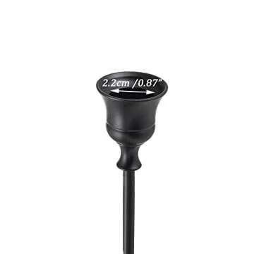 Romadedi Candlestick Holder Matte Black Candle Holder Set of 3 Decorative Candle Holder for Taper Candle for Fireplace Mantel Dinning Table Home Decorations Black 1 Set