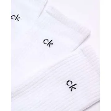 Calvin Klein Men's Dress Crew Socks - 6 Pack Soft Cushioned Non-Binding Cotton Work Dress Socks for Men (Sizes: 7-12), Size 7-12, White