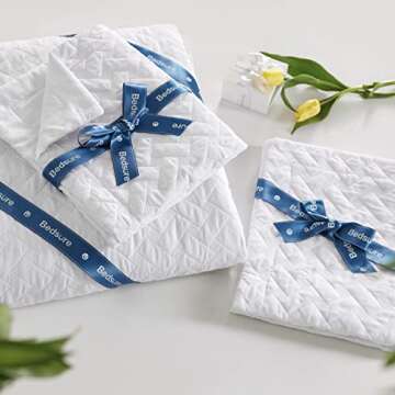 Bedsure Quilts California King Size - Lightweight Bedspreads Cal King Size with Basket Weave Pattern, Soft Quilt Bedding Set, White Comforter Set Coverlet for All Seasons with 2 Pillow Shams