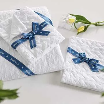 Bedsure Quilts California King Size - Lightweight Bedspreads Cal King Size with Basket Weave Pattern, Soft Quilt Bedding Set, White Comforter Set Coverlet for All Seasons with 2 Pillow Shams