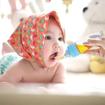 Baby Silicone Spoons 0-24 Months Safe Feeding with Base
