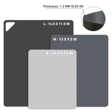 WK Flexible Plastic Cutting Boards - Versatile & Dishwasher Safe