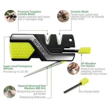 SHARPAL 101N-G Knife Sharpener Survival Camping Tool