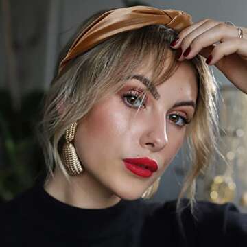 Stylish Huachi Faux Leather Knotted Headband for Women