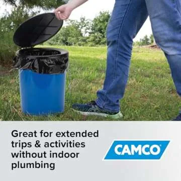 Camco RV Portable Outdoor Toilet Bucket Kit for Adventures