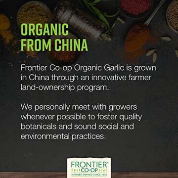 Frontier Co-op Organic Garlic Powder, 7.76-Ounce Bag, Pure & Natural Garlic Seasoning | Non-GMO & Kosher Certified | Add Flavor to Your Savory Dishes