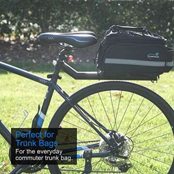 Lumintrail Bike Commuter Carrier Rack w/Seatpost Quick Release Rear Mount for Bicycle Cargo