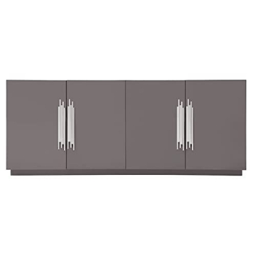 Modern 78.7" Lurton Buffet in Glossy Grey Finish