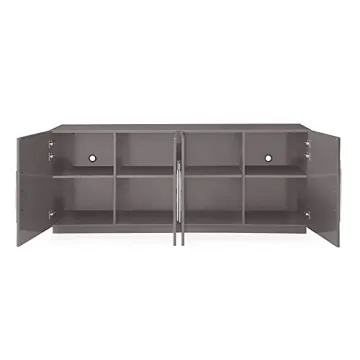 Modern 78.7" Lurton Buffet in Glossy Grey Finish
